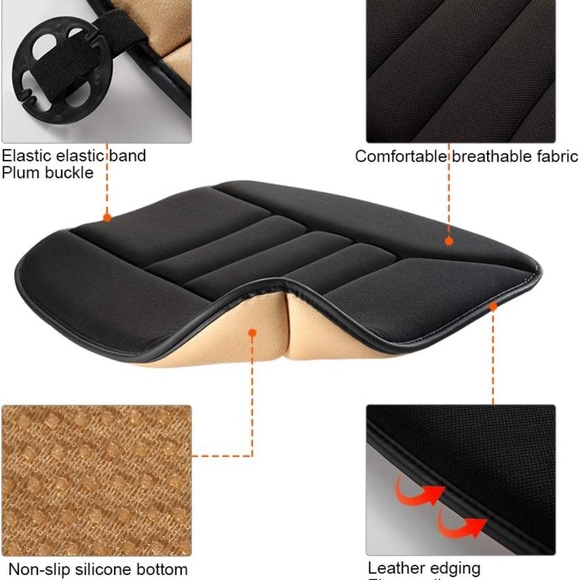 kingphenix Seat Cushion with 1.2inch Comfort Memory Foam (Black) - Picture 5 of 10